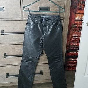 Gap black leather pants